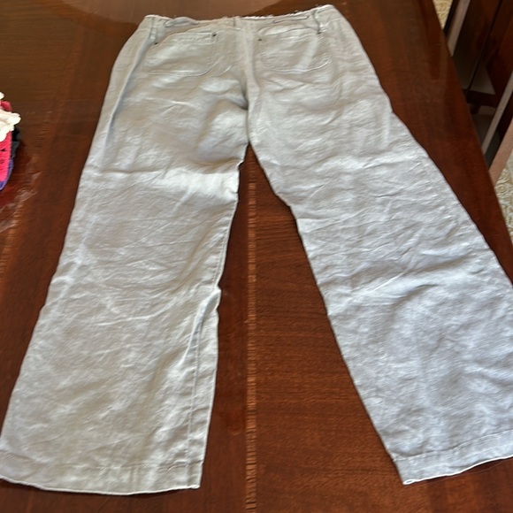 Inc. international concepts, petite size 2P 100% linen gray ladies casual pants - Picture 8 of 8
